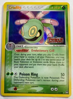 Cradily 7/108 EX: Power Keepers Reverse Holo STAMPED Holo Rare MP Pokemon TCG - Image 1