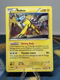 Raikou 55/162 XY Breakthrough Cosmos Holofoil Rare Holo Pokemon Card LP - Image 1