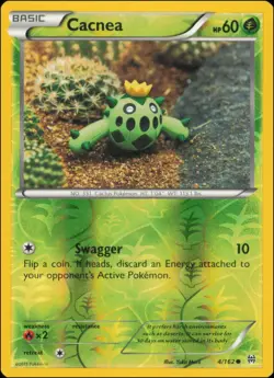 Pokemon - Cacnea #4/162 - XY - BREAKthrough Reverse Holo - Image 1