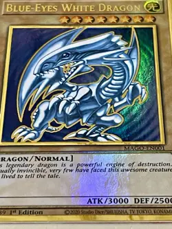 Blue-Eyes White Dragon | MAGO-EN001 | Premium Gold Rare | LP | 1st Ed | YuGiOh! - Image 2