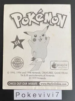Carte Pokemon TANGELA S18 FOIL English Card MERLIN STICKER 1999 OCCASION - Image 2