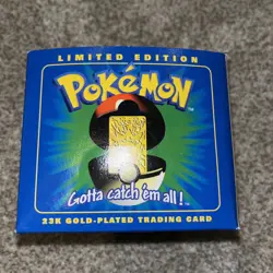 Vintage Pokemon TOGEPI 23K Gold Plated Trading Card 1999 Burger King Sealed - Image 4