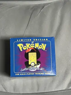 Pokemon 23k Gold Plated JIGGLYPUFF Trading Card Sealed 1999 Blue Box Burger King - Image 2