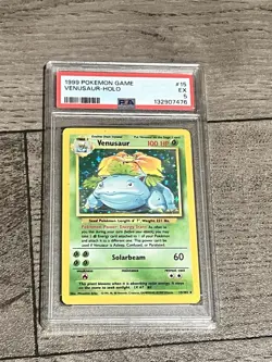 Pokemon TCG Venusaur Base Set Holo Unlimited Rare Card 15/102 1999 PSA 5 EX #1 - Image 1