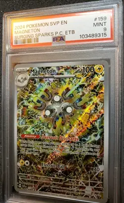 2024 Pokemon Magneton #159 SVP EN Black Star Promo P.C. ETB Mislabel PSA 9 Mint - Image 2