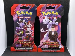 2 New Pokemon Destined Rivals Sleeved Booster Packs Factory Giovanni Team Rocket - Image 1