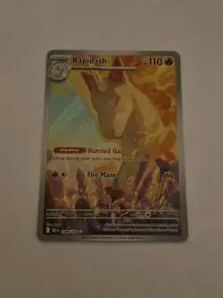 Pokemon TCG NM Rapidash 189/182 Sv10: Destined Rivals Holo Rare Illustration - Image 3