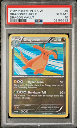 2012 Pokemon B&W PSA 10 Dragonite Holo Dragon Vault, pop 24 - Image 1
