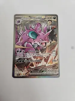 Team Rocket's Nidoking ex 233/182 Sv10: Destined Rivals SIR Holo Pokemon TCG NM - Image 1