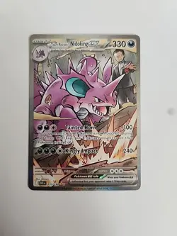 Team Rocket's Nidoking ex 233/182 Sv10: Destined Rivals SIR Holo Pokemon TCG NM - Image 2