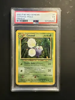PSA 5 FRENCH Jumpluff Holo Neo Genesis 2001 Pokemon TCG - Image 1