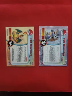 Pokemon: Charizard #06 & Blastoise #09 Topps 1999 Nintendo Vintage Non-holo LP - Image 2