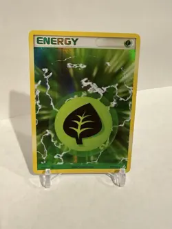Pokemon TCG Leaf Energy 105/110 Holo EX Ruby & Sapphire EX Holon Phantoms 2006 - Image 1