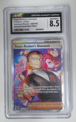 2025 Pokemon Destined Rivals DR Team Rocket's Giovanni 238/182 CGC 8.5 - Image 1