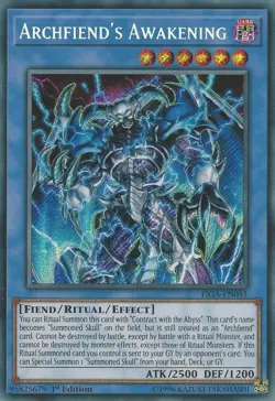 Yugioh! Archfiend's Awakening - FIGA-EN031 - Secret Rare - 1st Edition Near Mint - Image 1