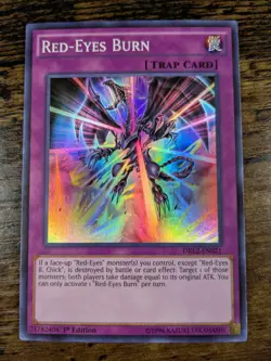 YU-GI-OH DRL2-EN021 RED EYES BURN SUPER RARE LP - Image 1