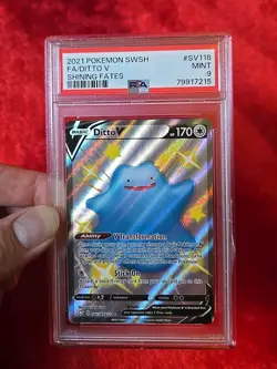 Mint Psa Graded Holo Shiny Ditto V Pokemon Card - Image 1