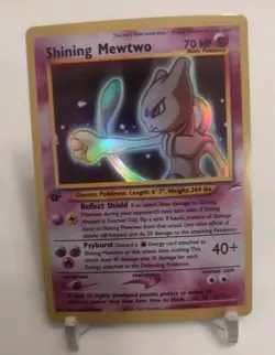 *Custom-made*High Quality, Shiny Mewtwo "Display Card" - Image 1
