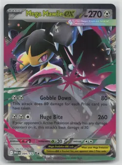 Pokemon Card Mega Mawile ex - Double Rare ME01: Mega Evolution 094/132 NM - Image 1