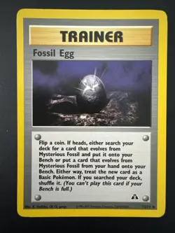 Pokemon Neo Discovery Trainer Card Vintage Fossil Egg 72/75 - Image 1