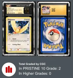 CGC Pristine 10 Pidgeotto Reverse Holo 45/112 Pokemon EX Fire Red & Leaf Green - Image 3