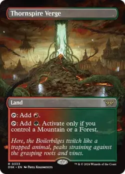 Thornspire Verge (Borderless) -Foil Light Play MTG Duskmourn: House of Horror - Image 1
