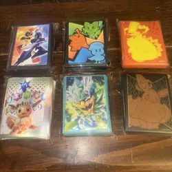 Pokemon TCG Teal Mask Ogerpon Premium Collection Card Sleeves Sealed PLUS 5 more - Image 1