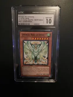 CGC 10 GEM MINT Simorgh, Bird of Divinity WCPP-EN016 Rare Yugioh Promo Card PSA - Image 1