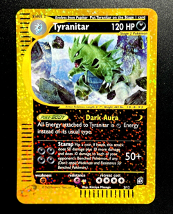 2002 Pokemon TYRANITAR Expedition REVERSE HOLO Foil Jumbo BOX TOPPER Card 3/12 - Image 1