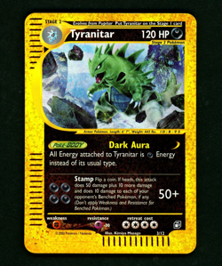 2002 Pokemon TYRANITAR Expedition REVERSE HOLO Foil Jumbo BOX TOPPER Card 3/12 - Image 2