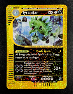2002 Pokemon TYRANITAR Expedition REVERSE HOLO Foil Jumbo BOX TOPPER Card 3/12 - Image 4