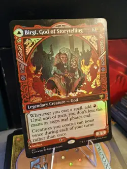 Birgi, God of Storytelling (Showcase) Kaldheim Foil Lightly Played - Image 1