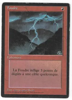 ►Magic-Style◄ MTG - Lightning Bolt - French Revised FBB - Played - Image 1