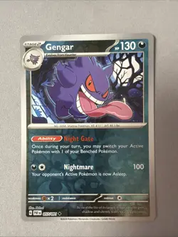 Pokemon TCG * SV Paldean Fates * 57/91 Gengar REVERSE HOLO Uncommon * FRESH PK - Image 1