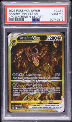 2023 Pokemon Sword & Shield Crown Zenith Giratina VSTAR #GG69 PSA 10 GEM MINT - Image 1