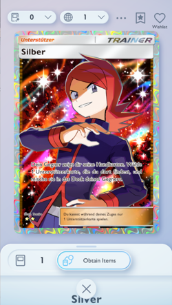 Silver Full Art, Pokemon TCG Pocket, German language, Wisdom of Sea and Sky - Image 1
