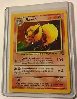 Pokemon TCG Flareon Jungle 3/64 Holo 1999 Pokemon Pack Fresh Nice - Image 1