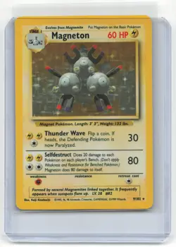 1999 Pokemon TCG Magneton Base Set #9/102 Mod Played Holo - Image 1