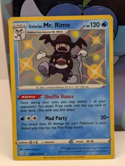 Pokemon TCG Shining Fates Galarian Mr. Rime Shiny Holo Rare SV021/SV122 - NM - Image 1