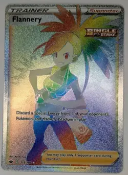 Flannery 215/198 Pokemon TCG Sword & Shield Chilling Reign Rainbow Rare NM - Image 1