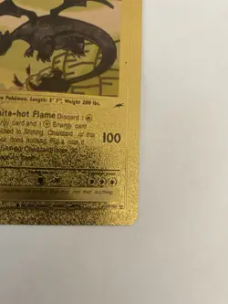 2000 POKEMON SHINING CHARIZARD WHITE-HOT FLAMES GOLD CARD #107/105 Secret RARE - Image 5