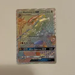 Pokemon TCG Kommo-o GX SM Guardians Rising Secret Rare Card 159/145 EX Condition - Image 1
