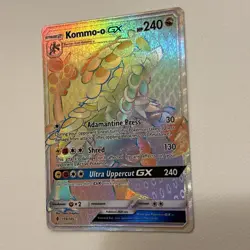 Pokemon TCG Kommo-o GX SM Guardians Rising Secret Rare Card 159/145 EX Condition - Image 3