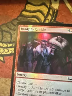 Mtg Magic New Capenna Missing Ink Foil Ready To Rumble Misprint Error Card - Image 2