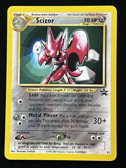 Pokemon TCG Scizor Black Star Promo 33 WOTC - NM - Image 1