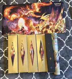 LOT x 7 Pokemon TCG various UPC Playmats. shiny eevee, charizard, Arceus 5 NIB - Image 1