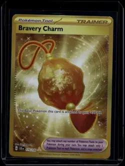 Pokemon TCG Bravery Charm 175/142 Stellar Crown Hyper Rare NM - Image 1