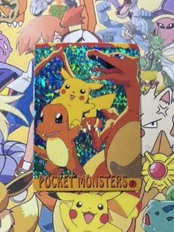 Pokemon Vintage Pocket Monsters Vending HOLO Prism Sticker 1999 Bandai Nintendo - Image 1