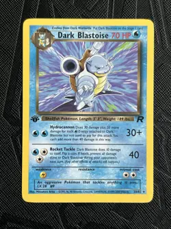 Pokemon TCG Dark Blastoise 1st Edition 20/82 Team Rocket Non Holo (English) -NM - Image 3