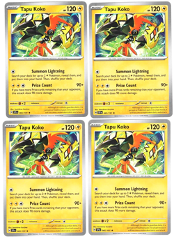 Tapu Koko 065/191 - Pokemon Surging Sparks x4 Playset - Non Holo Build Battle - Image 1